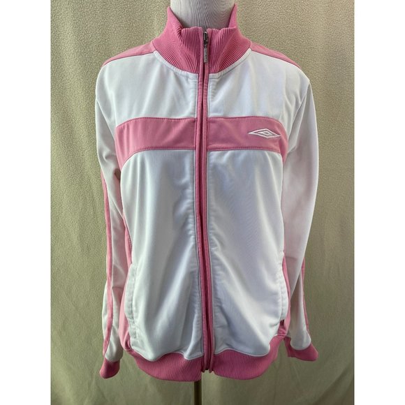 Umbro Pink/White Lightweight Jacket, Size Medium - Picture 2 of 12